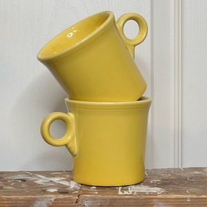 Set of two fiesta ware coffee mugs